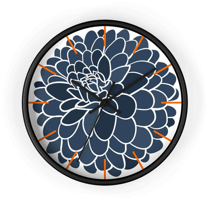 Elegant Dahlia Wooden Wall Clock by Maison d'Excellence - Timeless Sophistication