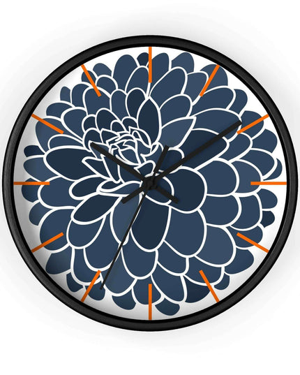 Elegant Dahlia Wooden Wall Clock by Maison d'Excellence - Timeless Sophistication