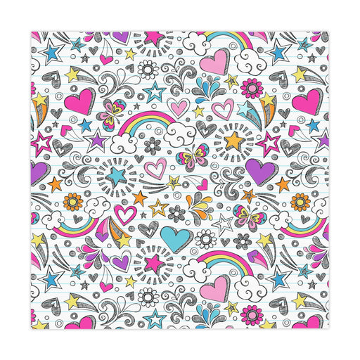 Valentine Colorful Tablecloth | 55.1" x 55.1" Polyester Cloth