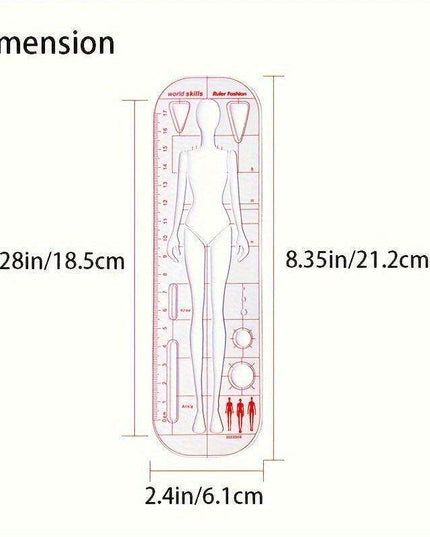 Fashion Design Acrylic Human Figure Template Ruler for Creative Illustrators