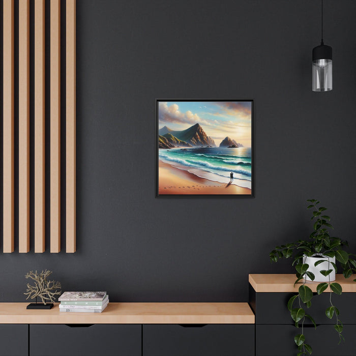 Ethereal Love - Enchanting Valentine’s Day Canvas Art with Stylish Black Frame