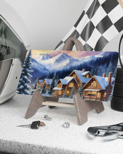 Personalized Holiday Aluminum License Plate - Custom Car Tag