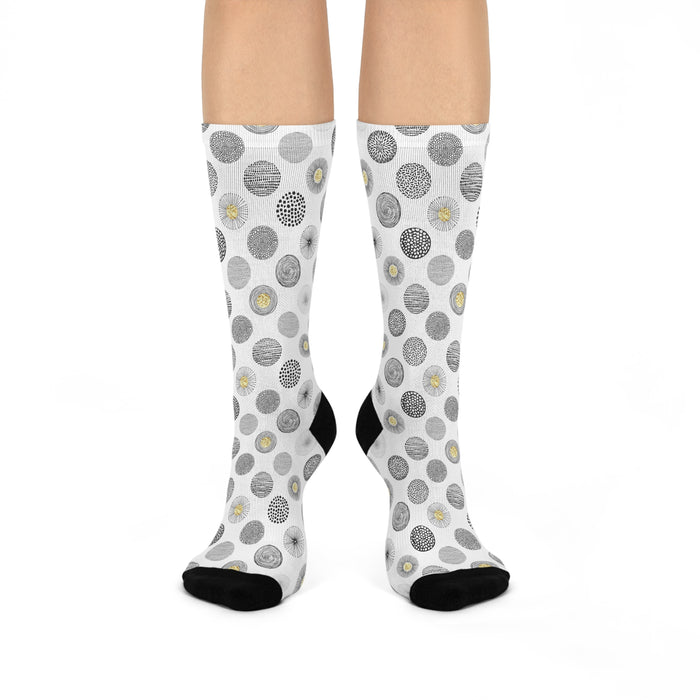 Stylish Monochrome Cushioned Crew Socks for All-Day Comfort and Support