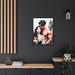 Elegant Black Framed Matte Canvas Art for Valentine's Day