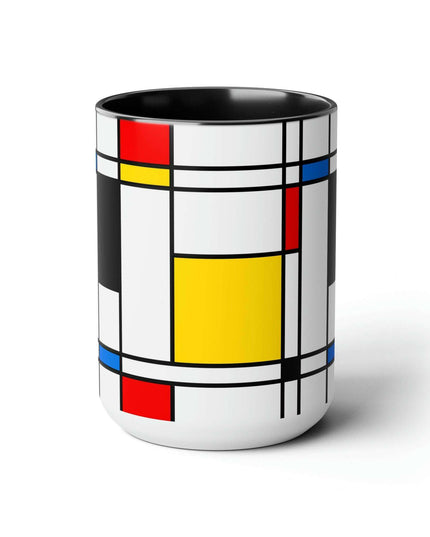 Opulent Two-Tone Ceramic Coffee Mugs - 15oz Luxury Experience