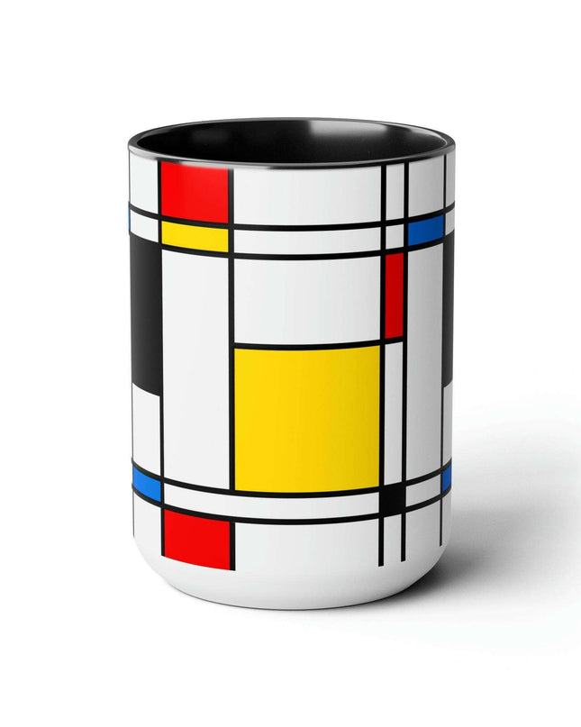 Opulent Two-Tone Ceramic Coffee Mugs - 15oz Luxury Experience