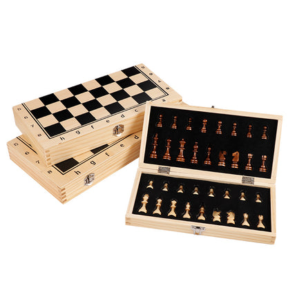 Magnetic Chess Set Folding Board For Chinese Xiangqi With Wooden Pieces