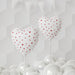 Valentine Red Heart Elegant Matte Mylar Balloon Set - 11" Round and Heart-shaped