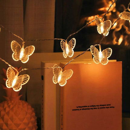 Peekaboo Studio 3m Butterfly String Lights - 20 LED Warm White Lights