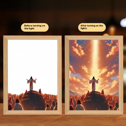 Peekaboo Studio Jesus LED Night Light & Photo Frame - Unique Home Deco
