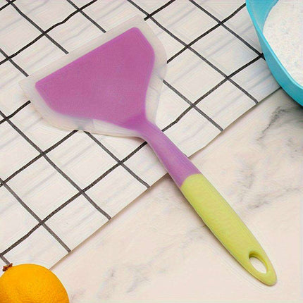 Chic Dual-Tone Silicone Turner - Non-Stick Kitchen Essential for Effortless Cooking and Baking