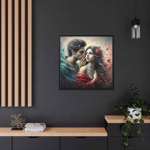 Love couple - Valentine Matte Canvas Pinewood Frame