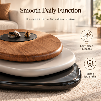 Rotating Coffee Table - Italian Minimalist Floating Design