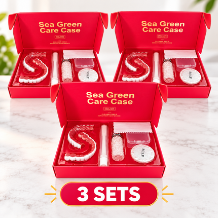 Silicone Full-Mouth Dentures Set — Complete Care Kit