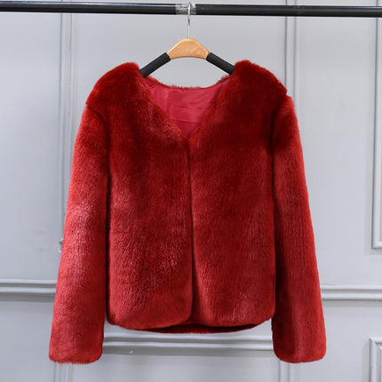 Peekaboo Studio Short Imitation Fox Fur Coat - Stylish & Warm