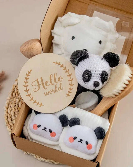 Baby Milestone Bath Toy Set with Swaddle Wrap, Rattle, and Bibs for Newborn