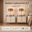 Set of 2 Night stands / Greige