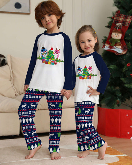 Family Matching Christmas Pajamas Set Xmas Long Sleeve Sleepwear Nightwear For Couples Kids Baby