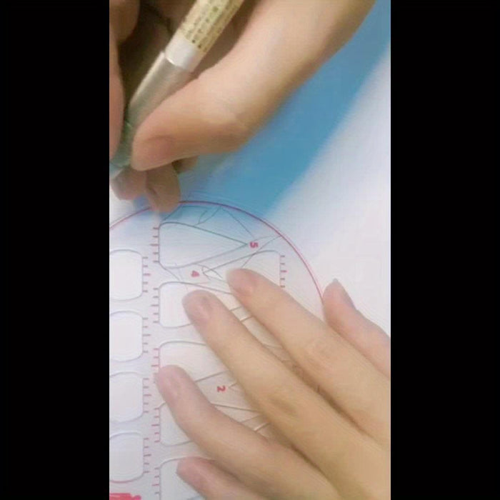 Acrylic Neckline Template Ruler - Essential Tool for Fashion Design and Pattern Creation