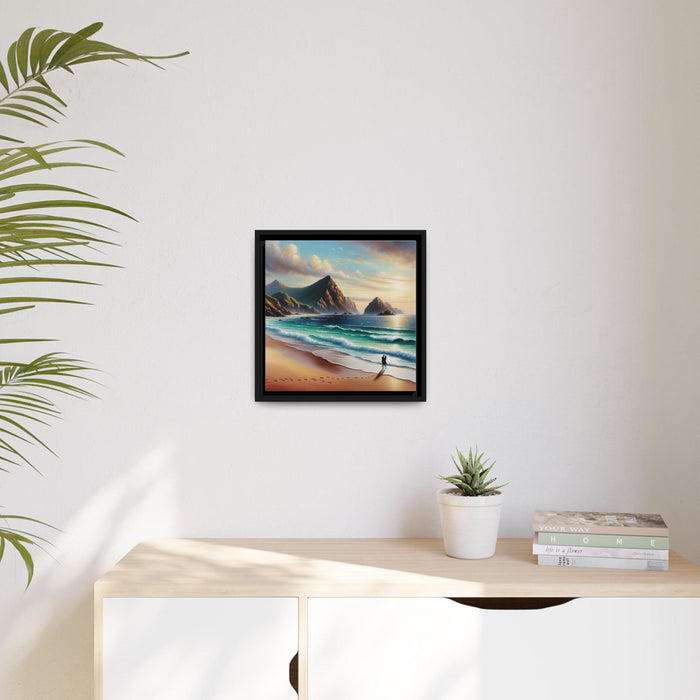 Ethereal Love - Enchanting Valentine’s Day Canvas Art with Stylish Black Frame