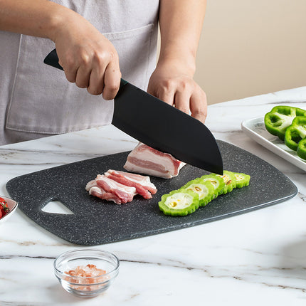 Marbling Plastic Kitchen Chopping Board Set Three Piece Large Medium Small
