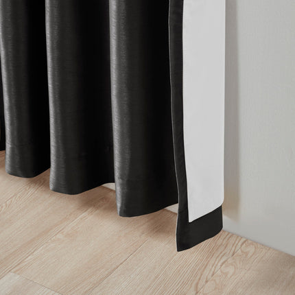 Room and Decor Twist Tab Total Blackout Curtain Panel, 50x95", Blackou
