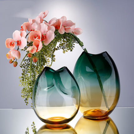 Hand Blown Handmade Glass Vase Modern Geometric Soda Lime Large Mini Small