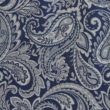Room & Decor Jacquard Window Valance, Navy, 50x18", Elegant Design