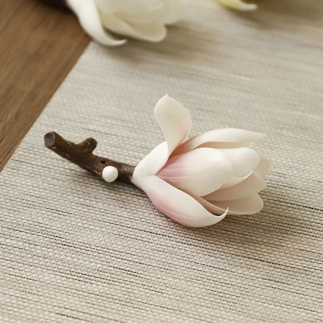 Peekaboo Studio Magnolia Incense Sticks - Handmade Ceramic Flower Desi