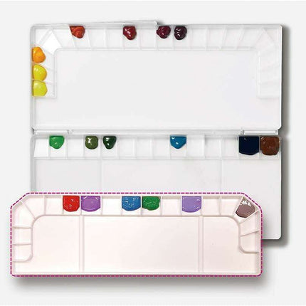 36-Color Impact-Resistant Watercolor Palette with Ergonomic Dual-Handed Design - Très Elite