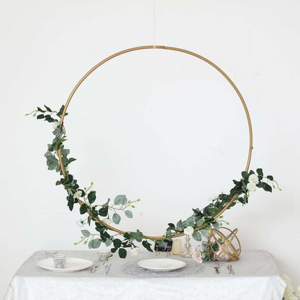 AliKopy 36" Gold Heavy Duty Metal Hoop Wreath - Durable & Versatile De