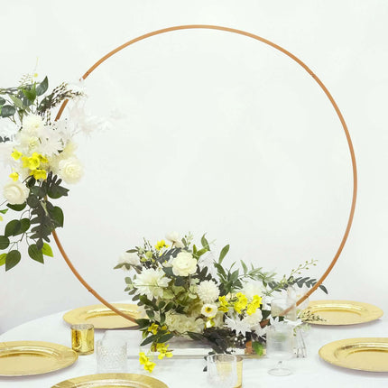 AliKopy 36" Gold Metal Round Hoop - Self-Standing Floral Wreath Frame