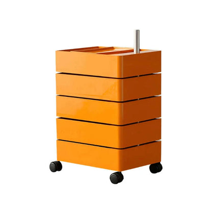 360-Degree Rotating Multi-Layer Storage Organizer - Stylish Movable Cabinet for Magazines and Cosmetics..