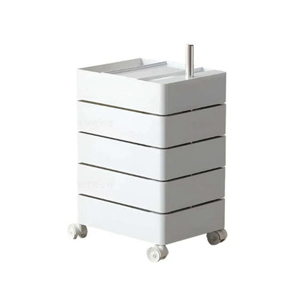360-Degree Rotating Multi-Layer Storage Organizer - Stylish Movable Cabinet for Magazines and Cosmetics..