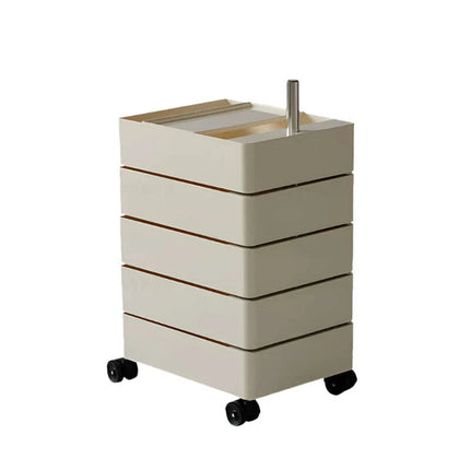 360-Degree Rotating Multi-Layer Storage Organizer - Stylish Movable Cabinet for Magazines and Cosmetics..