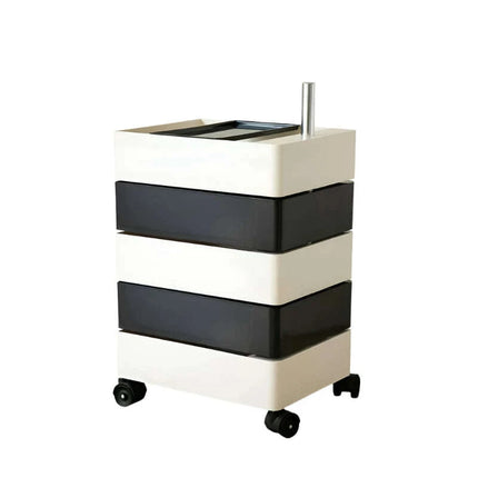 360-Degree Rotating Multi-Layer Storage Organizer - Stylish Movable Cabinet for Magazines and Cosmetics..