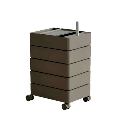 360-Degree Rotating Multi-Layer Storage Organizer - Stylish Movable Cabinet for Magazines and Cosmetics..