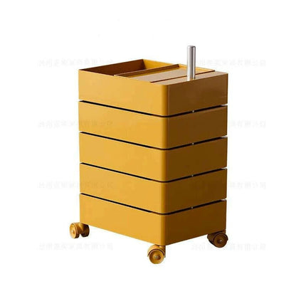 360-Degree Rotating Multi-Layer Storage Organizer - Stylish Movable Cabinet for Magazines and Cosmetics..