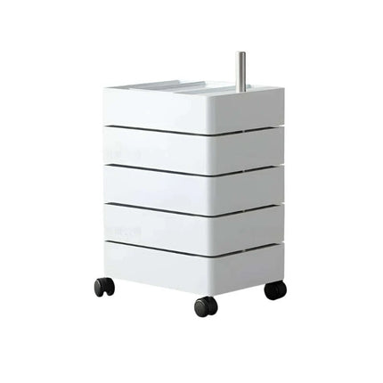360-Degree Rotating Multi-Layer Storage Organizer - Stylish Movable Cabinet for Magazines and Cosmetics..
