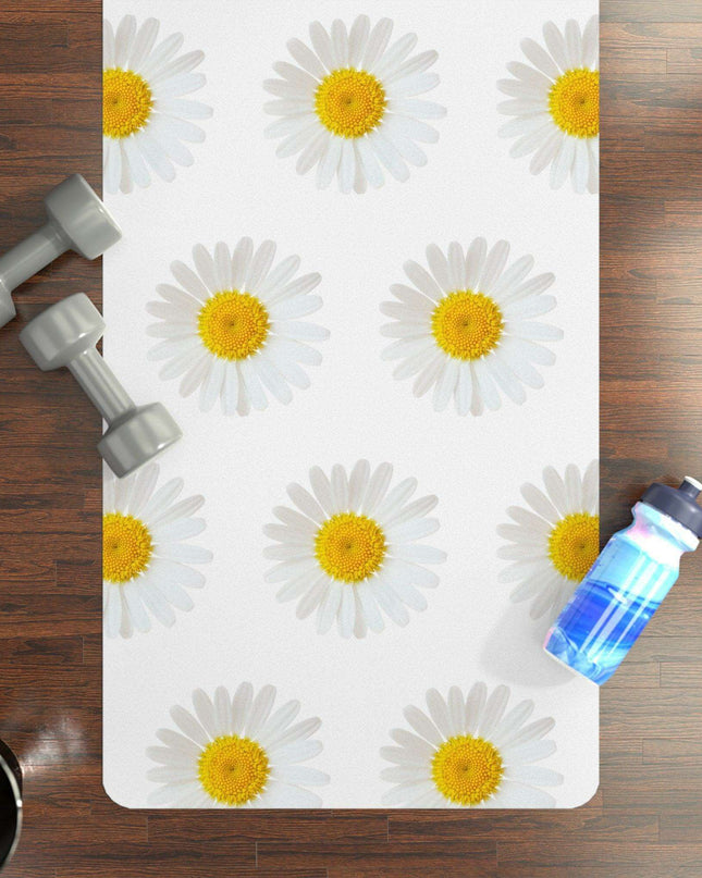 Elite Zen Custom Luxury Daisy Yoga Mat - Microfiber Suede with Anti-Slip Design