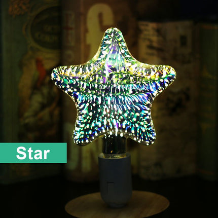 LED Light Bulb 3D Decoration Bulb Firework 110 220V ST64 G95 G80 G125