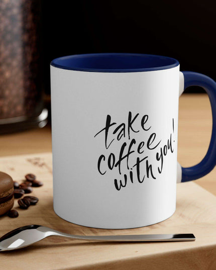 Sophisticated Two-Tone 11oz Custom Accent Coffee Mug for Elegant Mornings