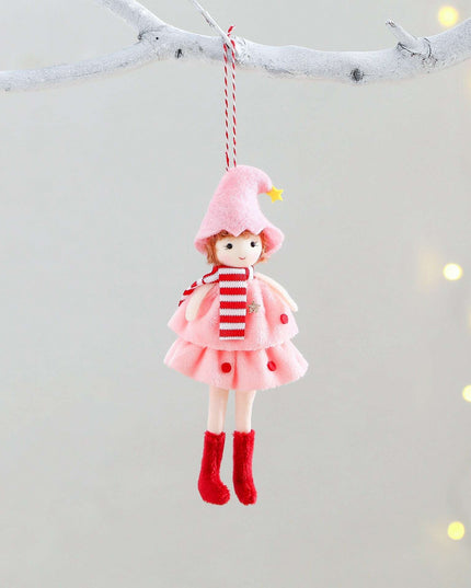 Christmas Cake Dress Girl Doll Angel Pendant