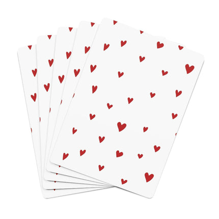 Love-Filled Heart Playing Cards for Enchanting Valentine's Game Nights