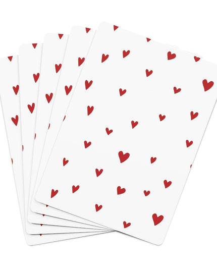 Love-Filled Heart Playing Cards for Enchanting Valentine's Game Nights