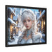 Enchanting Snow White Christmas Gaming Elegance Wall Art - Eco-Friendly Black Frame