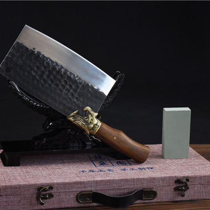 Nonstick Meat Chopping Knife With Rosewood Handle And Copper Fittings