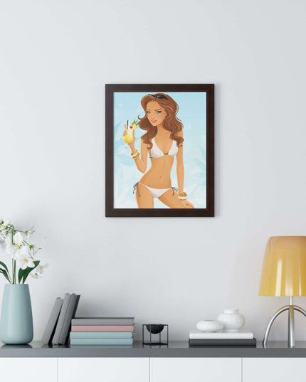 Tropical Oasis Vertical Framed Art Print