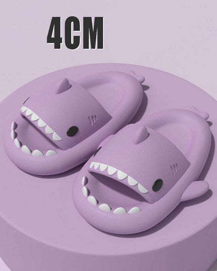 Adult's Slippers Indoor Outdoor Funny Shark Cartoon
