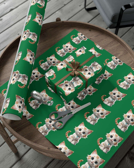 Eco-Friendly Cat Lover's Gift Wrap in Elegant Matte & Satin Finishes